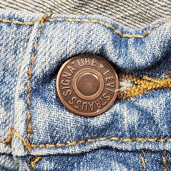 Levi Strauss Signature Jeans Mens W34 L34 Blue Bootcut Stretch Casual Western - Picture 2 of 15